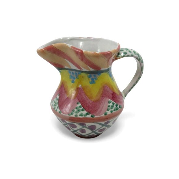 MACKENZIE-CHILDS Creamer Pitcher Ceramic Keukenhof 1997 Vintage 5" - Picture 8 of 11